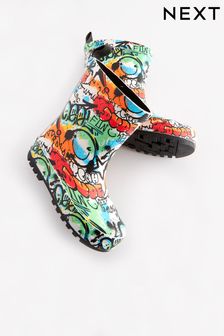 亮塗鴉圖案 - 橡膠雨鞋 (N02115) | NT$620 - NT$710