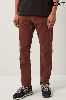 Rdzawy - Dopasowany krój - Kolorowe jeansy ze stretchem (N02142) | 160 zł
