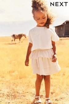 Cream Skirt & T-Shirt Set (3mths-7yrs) (N02192) | €28 - €34