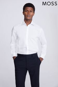 MOSS Tailored Fit Stretch Contrast White Shirt (N02242) | 54 €