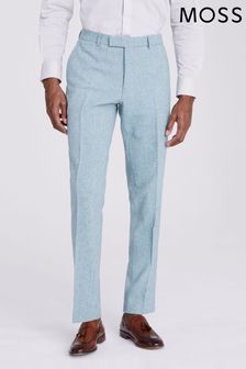 Синие узкие брюки из донегольского твида Moss (N02249) | €59