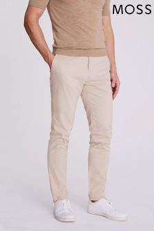 MOSS Natural Slim Chino Trousers (N02252) | $103