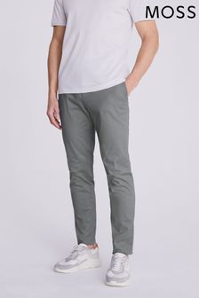 MOSS Grey Slim Chino Trousers (N02331) | SGD 116