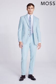 MOSS Blue Tailored Fit Donegal Jacket (N02355) | SGD 308