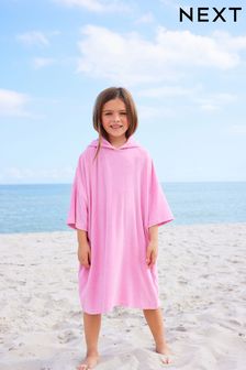 Light Pink Oversized Hooded Towelling Cover-Up (N02401) | OMR10 - OMR12