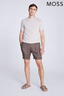 MOSS Brown Linen Casual Shorts (N02492) | €35