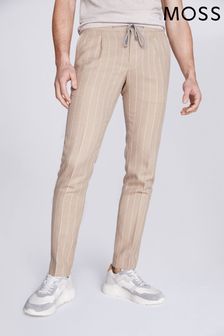 MOSS Slim Fit Natural Stripe Trousers (N02520) | €57