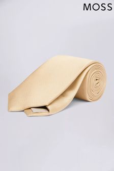 Jaune - Moss cravate Oxford en soie (N02531) | €35
