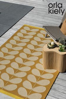 Orla Kiely Yellow Solid Stem Outdoor Rug