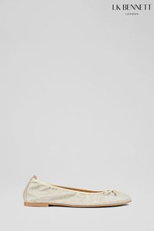 LK Bennett Metallic Trilly Ballerina Pumps (N02683) | $272