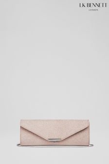 LK Bennett Lucille Fine Glitter Clutch Bag (N02706) | OMR98