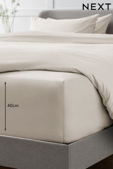 Stone Natural Collection Luxe 400 Thread Count Extra Deep Fitted 100% Egyptian Cotton Sateen Deep Fitted Sheet (N02732) | $52 - $84