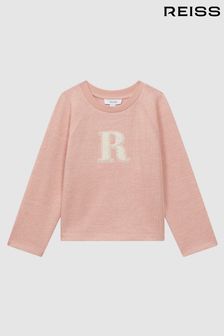 Reiss Apricot Connie Teen Cotton Blend Crew Neck Top (N02793) | €68