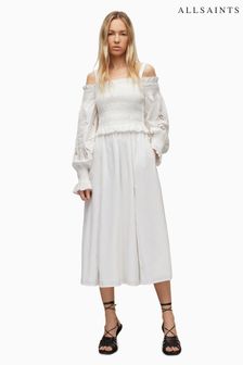 AllSaints White Broderie Launa Dress (N02815) | OMR134