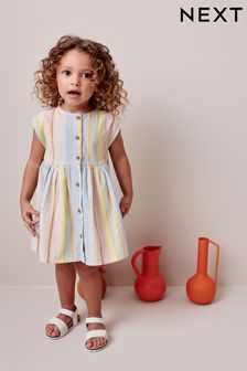 Rainbow Stripe Cotton Dress (3mths-8yrs) (N02829) | $20 - $24