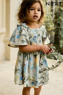 Green Printed Cotton Dress (3mths-8yrs) (N02843) | €7 - €8.50