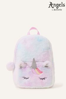 Angels By Accessorize Kids Pink Fluffy Unicorn Backpack (N02886) | ₪ 84