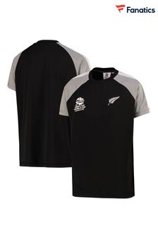 Fanatics Mens New Zealand T20 World Cup 2022 Team Poly Black T-Shirt Kids (N02899) | AED100