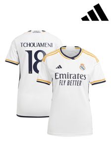 adidas White Real Madrid Home Shirt 2023-24 Womens (N02959) | $136