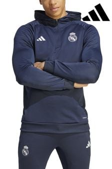 سترة رياضية بقلنسوة مزينة بشعار Real Madrid من adidas (N02993) | 26 ر.ع