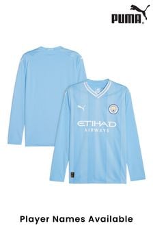 Puma Blue Blank Manchester City Home Long Sleeves Shirt (N04163) | €114