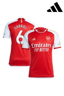 adidas Red Gabriel - 6 Arsenal FC Stadium 23/24 Home Football Shirt (N04248) | SGD 190