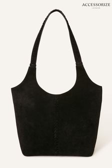 Accessorize Suede Shoulder Black Bag (N04338) | €41.50