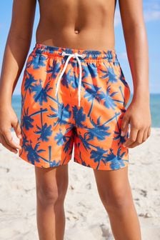 Orange Palm Tree Printed Swim Shorts (3-16yrs) (N04371) | R146 - R256
