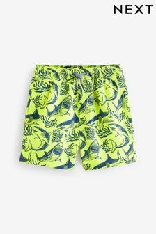 Yellow Shark Printed Swim Shorts (3-16yrs) (N04372) | $14 - $24