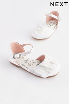 Weiß mit Schmetterlingen - Brautjungfer-Schuhe für besondere Anlässe​​​​​​​ (N04392) | 33 € - 36 €