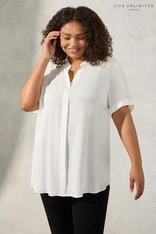 Live Unlimited Nehru Collar White Shirt (N04599) | €34