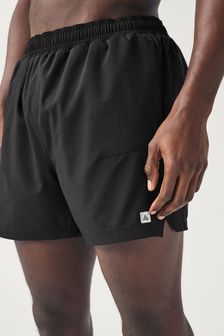 שחור - 5 אינץ׳ - מכנסי ספורט קצרים לאימון חדר כושר (N04703) | ‏69 ‏₪
