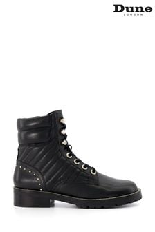 Dune London Black Pearlescent Gem Detail Boots (N04716) | $254