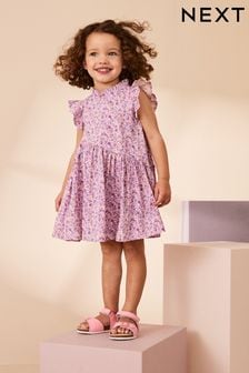 Flieder-Violett - Asymmetrisches Kleid (3 Monate bis 7 Jahre) (N04738) | 16 € - 19 €
