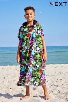 Minecraft Multi-Coloured Towelling Cover-Up (3-16yrs) (N04755) | kr500 - kr570