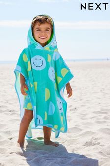 Blue Poncho Beach Towel (9mths-6yrs) (N04759) | €25 - €28