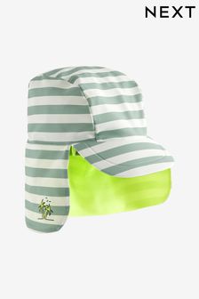 Mint Green Stripe Legionnaire Swim Hat (3mths-10yrs) (N04774) | €10 - €13