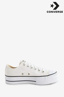 Converse White/Black Huck Taylor All Star Lift Ox Trainers (N04816) | €121