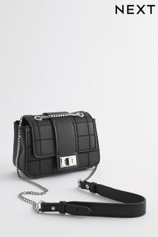 Black Chain Strap Mini Cross-Body Bag (N04912) | €21