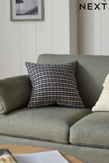 Charcoal Grey Harvey Geometric 43 x 43cm Cushion (N04944) | 59 QAR