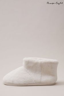 Phase Eight Cream Faux Fur Slipper Boots (N04976) | ₪ 226
