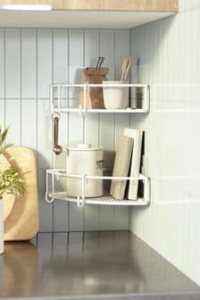 Umbra White Cubiko Corner Shower Caddy (N05077) | $97