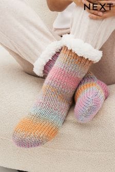Farbverlauf-Lurex - Dicke Hausschuh-Socken im 1er Pack (N05201) | 9 €