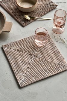 French Connection White Rattan Hand Woven Placemat (N05281) | €18.50