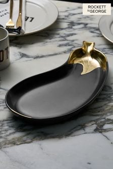 Rockett St George Black/Gold Aubergine Platter (N05301) | €37