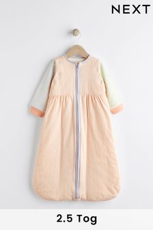Pastel Stripe Baby 100% Cotton Removable Sleeves 2.5 Tog Sleep Bag (N05432) | ₪ 105 - ₪ 118