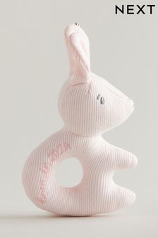 Born in 2024 Pink Bunny Baby Rattle (N05442) | 356 UAH