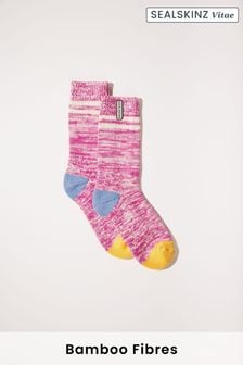 Розовый - Женские бамбуковые носки с перекрученной отделкой Sealskinz Thwaite (N05573) | €24