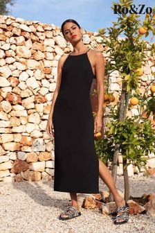 Ro&Zo Jersey Black Cami Dress (N05604) | €37