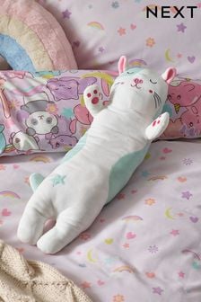 White/Blue Kawaii Cat Squidge Cushion (N05636) | OMR8